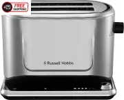 Russell Hobbs Attentiv 2 Slice Toaster, RHT802 (AU Plug), Colour Sense Technolog