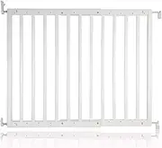 Safetots Chunky Wooden Screw Fit Stair Gate, White, 63.5cm - 105.5cm, Wood Baby Gate, Screw Fit Safety Barrier, Stylish Design and Practical Safety Gate, Easy Installation