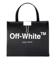 Off-White Mini Black Box Printed Leather Bag