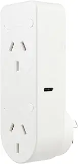 Brilliant Smart Wi-Fi Double Plug Adaptor with USB-A and USB-C Chargers