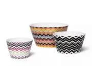 Missoni for Target 3pc Stoneware Serving Bowl Set Nesting Bowls