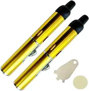 Refillable Inflatable Lighters, Jet Flame Torch Lighter Fame Kitchen Cooking,Gold（2PCS）
