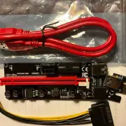 VER009S PCI-E Riser Card PCIe 1x to 16x GPU Data Cable for Bitcoin Mining US