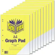 Spirax Graph Pad Book 805 25 Leaf A4 Squares (5mm) [Pack 10]