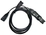 VXI Corporation Y Cord-P Dual Headset Audio Amplifier + Mute Switch 202340