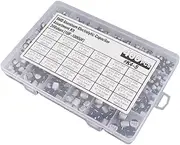 Electrolytic Capacitor Assortment Kit 400pcs 24 Values 1uF 1000uF 6.3V 50V Aluminum Capacitors with Storage Box for Electronics DIY Projects and Repairs
