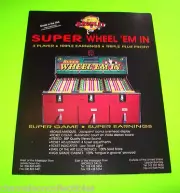 SUPER WHEEL EM IN ORIGINAL NOS REDEMPTION ARCADE GAME MACHINE FLYER