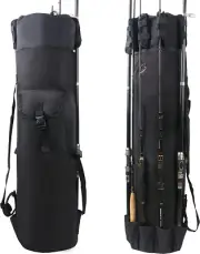 Fishing Rod Carrier Pole Reel Case Large Capacity Waterproof Travel Carry Case