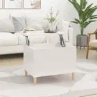 Wooden Coffee Table High Gloss White 60x44.5x45cm Sofa Lounge Side Storage