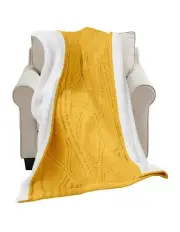[SOGA] Chenille Fleece Throw Blanket 200x230cm in Yellow/White