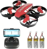 CW10 Mini Drone for Kids WiFi FPV Drone with Camera Remote Control Quadcopter with Altitude Hold and One Key Take-Off/Landing Red