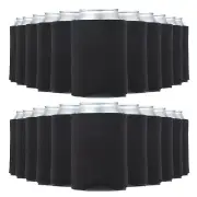 50Pcs 10oz Blank Beer Can Cooler Sleeves Bulk Collapsible Soda Bottle Black