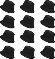 Wheebo 12 Pieces Bucket Hats for Women Summer Beach Fishmen Hat for Lady Adult Unisex Cotton Cap