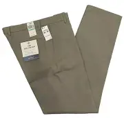 Dockers Mens Signature Khaki Slim Fit Flat Front Pants 34X34 Stretch #60013