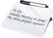 Desktop Small Dry Erase White Board, 8"×6" Glass Desk Whiteboard with Stand for