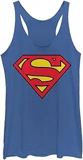 [Warner Bros] Superman Classic Logo Women's Racerback Tank Top