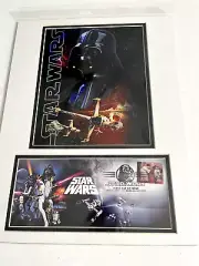 STAR WARS Darth Vader Stamp First Day Of Issue May 25 2007 Matted Art Poster