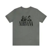 Nirvana Kurt Cobain Dave Grohl- Unisex Jersey Short Sleeve Tee