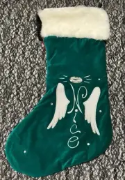 Christmas STOCKING ~ NAUGHTY or NICE ~ 2-Sided ~ Angel WINGS ~ Devil TAIL