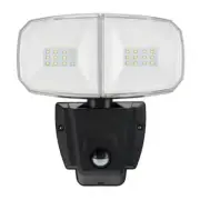 Brilliant Lighting 13W LED Black Commander Twin Security Light with Sensor