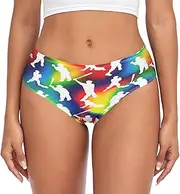 [RPLIFE] Baseball Players Poses Pantie Brief, Womens Underwear Breathable, Soft Stretch Underwear Women