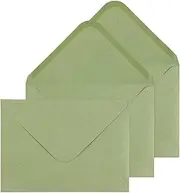 Granhoolm 100 Pack 5x7 Envelopes,A7 Invitation envelopes V Flag 5.25 x 7 .25 for 5x7 Cards,Ideal for Invitations,Weddings,Parties,Greeting Cards,Photos(Sage Green Pearl Paper)
