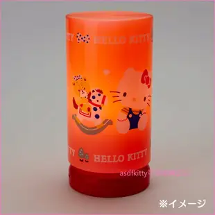 asdfkitty可愛家☆KITTY復古圓柱型LED小夜燈/擺飾燈/氣氛燈/室內燈-日本正版商品