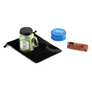 Bundle Of Mini Beamer Candle Raw Classic 1 1/4 Papers Beamer 3PC Acrylic Grinder