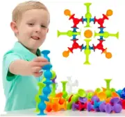 GoNeno 56 PCS Suction Bath Toys for Kids, Alphabets & Numbers Suction Cup Toy...