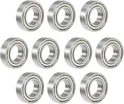 TKTGNVNZKA 10Pcs 6800-2RS 6800LLU 6000ZZ 6800 2RSV MAX Bearing 10 * 19 * 5 Mm Full Balls Bicycle Pivot Repair Parts 6800 2RS RSV Ball Bearings(Silver,6800-2RS_ABEC 1)