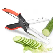 Vegetable Scissors &Food Choppers Set- Meat Shears, Slicer, Cutting Board &Knife