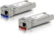 Ubiquiti UFiber SFP+ Single-Mode Module, 10G BiDi, 2 Pack, Same 10 Gbps Speed, Less Cable Required (Single Strand, LC Connector) UACC-OM-SM-10G-S-2