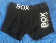 BOX Premium Men's Wear Black Modal Logo Boxers Size XL NWT Sexy