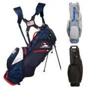 Pebble Beach Stand Golf Bag + Rain Hood 5lbs 14 Dividers 6 Pockets Dual Strap