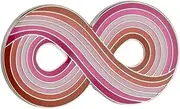[Pinstant] Gay Lesbian Queer Nonbinary Non Binary LGBTQ Rainbow Pride Flag Infinity Infinite Symbol 1.2" Enamel Pin Badge, 1.2 Inches wide, Enamel, enamel