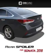 Rear Spoiler Garnish Cover 1ea Black/ White/ Grey for Hyundai Sonata 2018~19 (for: Hyundai)