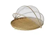DAVIS & WADDELL COLLAPSIBLE MESH FOOD COVER WITH BAMBOO TRAY - 37cm