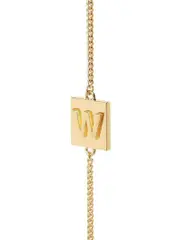Celine Alphabet W Bracelet Gold