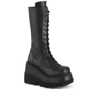 Demonia Shaker-72 Cyber Goth Gothic Punk Rock Knee High Platform Boots