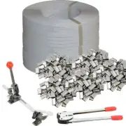 Light Duty Parcel Plastic Bundle 600M Strap Tensioner Cutter Crimper 800 Clips