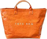 [AZURAOKEY] Tote Bag for Women Men with Inner Pocket Top Handle Bag Solid Color Large Classic Tote Satchel Bag for Travel and Shopping