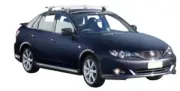 Prorack Silver 2 Bar Aero Through Bar kit to suit Subaru Impreza 4dr Sedan (2008