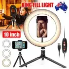 10 Inch LED Ring Light Phone Holder Tripod Stand Selfie Kit for Makeup Live OZ