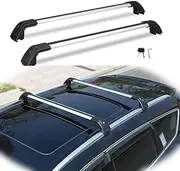 TINIANHHCT Cross Bars Lockable Fits for Suzuki Vitara 2015-2025 with Flush Side Rails Roof Rack Cargo Luggage Carrier, Black+Silver