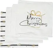 OFFSCH 4pcs Christmas Pillow Case Memory Foam Pillow Protector White Throw Cover