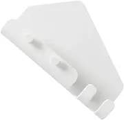 2Pcs Wall Charging Stand Holder with Hooks Traceless Sticky Phone Bracket for Bathroom Living Space Saving Design White