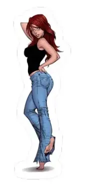 Sexy Mary Jane Watson, Sexy Anime, Sexy Cartoon Vinyl 3" Die Cut Sticker