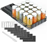 Pull Out Spice Rack Organizer for Cabinet - Heavy Duty Slide Out Drawer