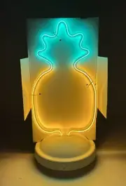 Floating Pool Light Battery-Operated Pineapple Neon with Thermometer, Remote