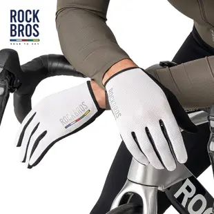 【天路系列】ROCKBROS MTB 手套全指透氣防震騎行手套觸摸屏舒適公路自行車手套腳踏車